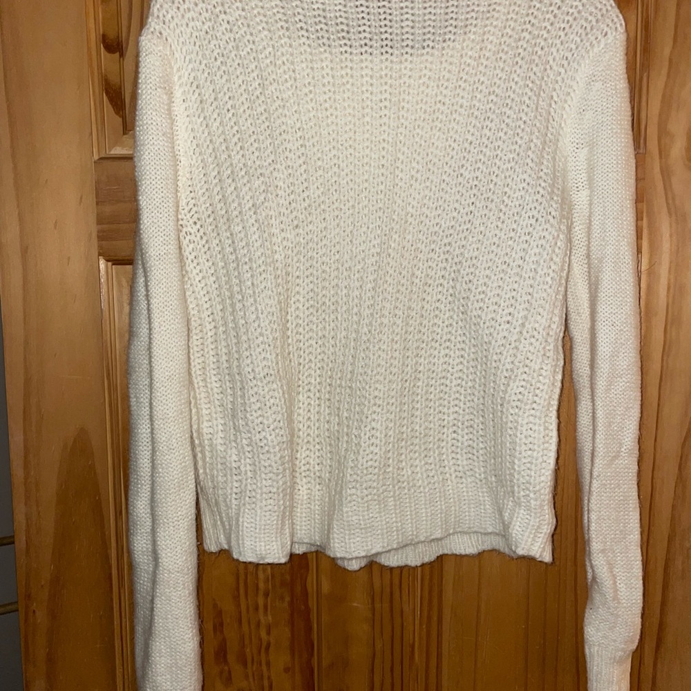 Express Ivory Cable Knit Turtleneck Sweater - Picture 2 of 4